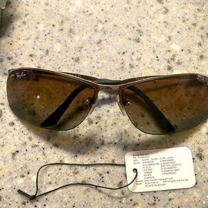 Ray ban sunglasses new in box brown gradient lenses silver frame